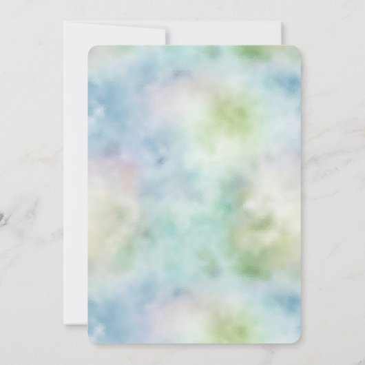 Aqua Blue Mint   Kaart (Achterkant)