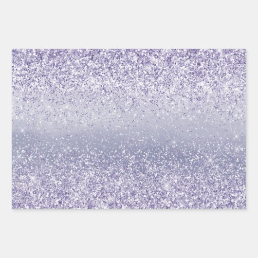 Aqua Blue Mint Paars Glitter Sparkle Inpakpapier Vel (Voorkant 3)
