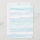 Aqua Blue Mint Witte Waterverf Strepen Ombre Kaart (Achterkant)