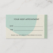 AQUA BLUE MODERN KRAFT ABSTRACTE ART BENOEMING VISITEKAARTJE (Voorkant)