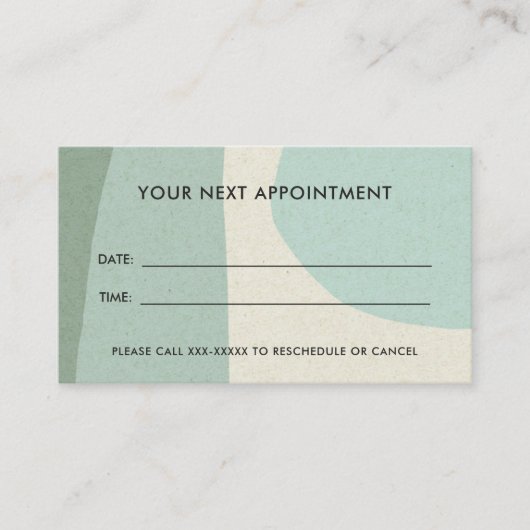 AQUA BLUE MODERN KRAFT ABSTRACTE ART BENOEMING VISITEKAARTJE (Voorkant)