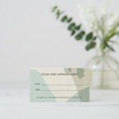 AQUA BLUE MODERN RUSTIEK ABSTRACTE KUNST AFSPRAAK VISITEKAARTJE (Staand voorkant)