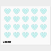 Aqua Blue Moroccan Pattern Hart Sticker (Vel)