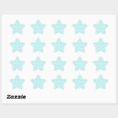 Aqua Blue Moroccan Pattern Ster Sticker (Vel)
