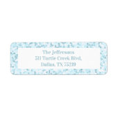 Aqua Blue Mosaic return label sticker (Voorkant)