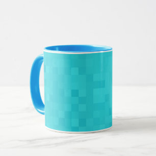 Aqua Blue Mosaic Shimmer Mok