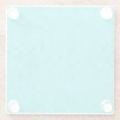Aqua Blue Mosaic Tegel Pattern Glazen Onderzetter (Achterkant)