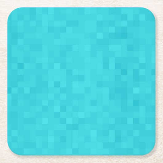 Aqua Blue Mosaic Tegel Pattern Kartonnen Onderzetters (Voorkant)