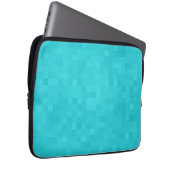 Aqua Blue Mosaic Tegel Pattern Laptop Sleeve (Voorkant Rechts)