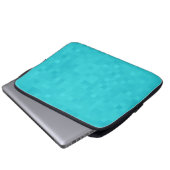 Aqua Blue Mosaic Tegel Pattern Laptop Sleeve (Voorkant onderkant)
