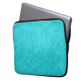 Aqua Blue Mosaic Tegel Pattern Laptop Sleeve (Voorkant Links)