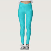 Aqua Blue Mosaic Tegel Pattern Leggings (Voorkant)