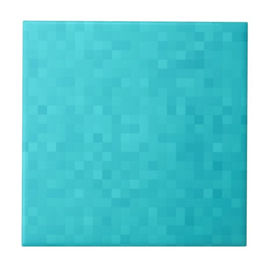 Aqua Blue Mosaic Tegel Pattern Tegeltje (Voorkant)