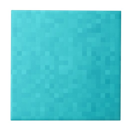 Aqua Blue Mosaic Tegel Pattern Tegeltje (Voorkant)