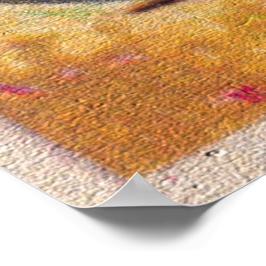  Aqua Blue Motorcycle afdrukken Poster (Hoek)