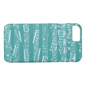 Aqua Blue muzieknoten Case-Mate iPhone Case (Achterkant (Horizontaal))