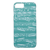Aqua Blue muzieknoten Case-Mate iPhone Case (Achterkant)
