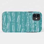 Aqua Blue muzieknoten Case-Mate iPhone Case (Achterkant (horizontaal))