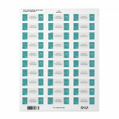 Aqua Blue muzieknoten Etiket (Full Sheet)