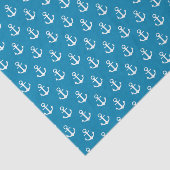 Aqua Blue Nautical Anchors Tissuepapier (Detail)