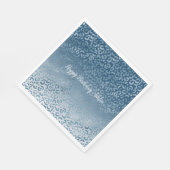 Aqua Blue Navy Ombre Leopard Print Servet (Hoek)