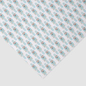 Aqua Blue Nutkraker Speelgoed Soldier Waterverf Tissuepapier (Detail)