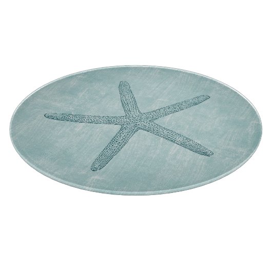 Aqua Blue Ocean Beach Zeester Snijplank (Hoek)