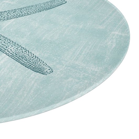 Aqua Blue Ocean Beach Zeester Snijplank (Hoek)