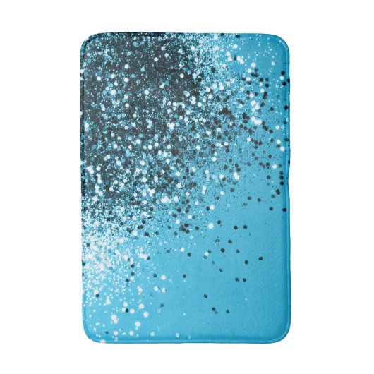 Aqua Blue OCEAN Glitter #1 Badmat (Voorkant Verticaal)