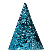 Aqua Blue OCEAN Glitter #1 Feesthoedjes (Rechts)