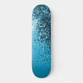 Aqua Blue OCEAN Glitter #1 Persoonlijk Skateboard (Voorkant)