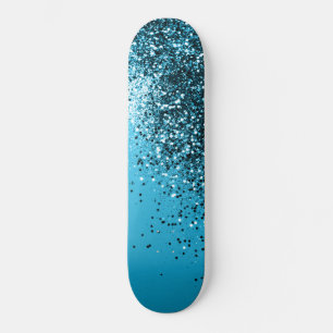 Aqua Blue OCEAN Glitter #1 Persoonlijk Skateboard