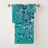 Aqua Blue OCEAN Glitter #1 #shiny Bad Handdoek (Insitu)