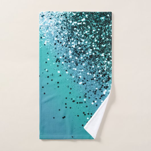 Aqua Blue OCEAN Glitter #1 #shiny Bad Handdoek (Handdoek)
