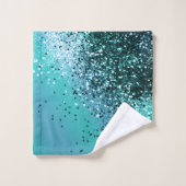 Aqua Blue OCEAN Glitter #1 #shiny Bad Handdoek (Wasdoekje)