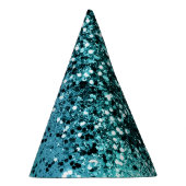 Aqua Blue OCEAN Glitter #1 #shiny Feesthoedjes (Rechts)