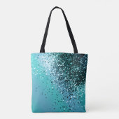Aqua Blue OCEAN Glitter #1 #shiny Tote Bag (Achterkant)