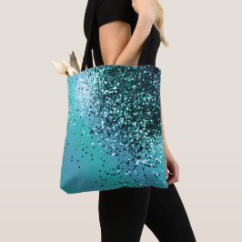 Aqua Blue OCEAN Glitter #1 #shiny Tote Bag