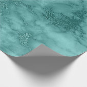 Aqua Blue Ocean Marble Molten Pastel VIP Cadeaupapier (Hoek)