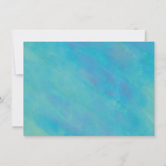 Aqua Blue Ocean Save The Date (Achterkant)