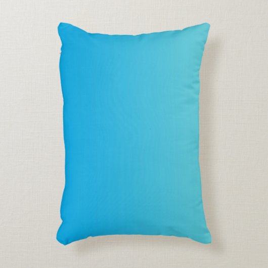 "Aqua Blue Ombre" Accent Kussen (Voorkant(Verticaal))