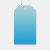 Aqua Blue Ombre Cadeaulabel (Achterkant)