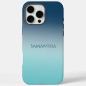 Aqua Blue Ombre Case-Mate iPhone Case (Achterkant)