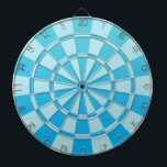 Aqua Blue Ombre Dartbord<br><div class="desc">Aqua Blue Ombre Dart Board</div>