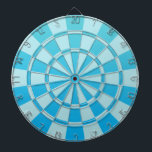 Aqua Blue Ombre Dartbord<br><div class="desc">Aqua Blue Ombre Dart Board</div>