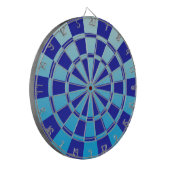 Aqua Blue Ombre Dartbord (Voorkant Links)