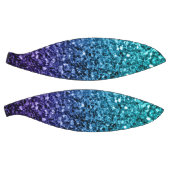 Aqua blue ombre faux glitter schittert basketbal (Panelen)