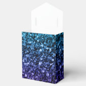 Aqua blue Ombre glitter sparkles Sweet 16 Bedankdoosjes (Geopend)