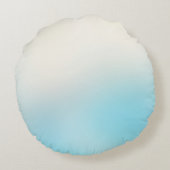 Aqua Blue Ombre Glitzy Sparkle Glitter Rond Kussen (Achterkant)