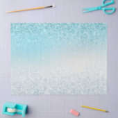Aqua Blue Ombre Glitzy Sparkle Glitter Tissuepapier (Craft)